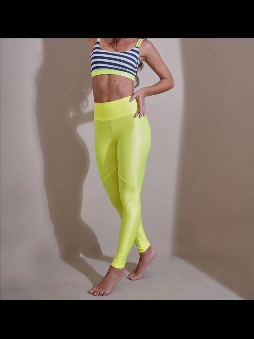 High-Waist Neon Yellow Performance Leggings